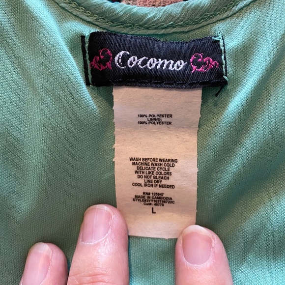 BUY 2 ITEMS GET 1 FREE. - Cocomo Lace Bodice Sleeveless Blouse Sz L - Picture 5 of 5